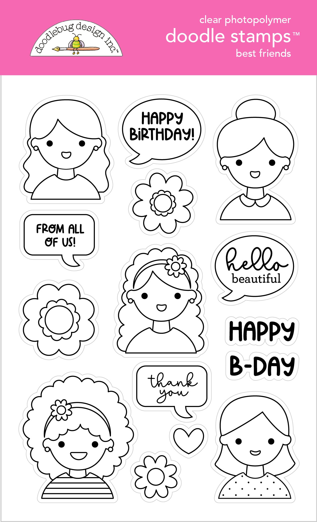 Best Friends Stamps by Doodlebug Designs