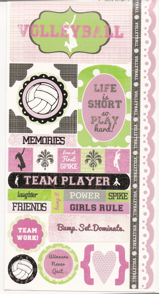 Volleyball Attitude Stickers by Adornit