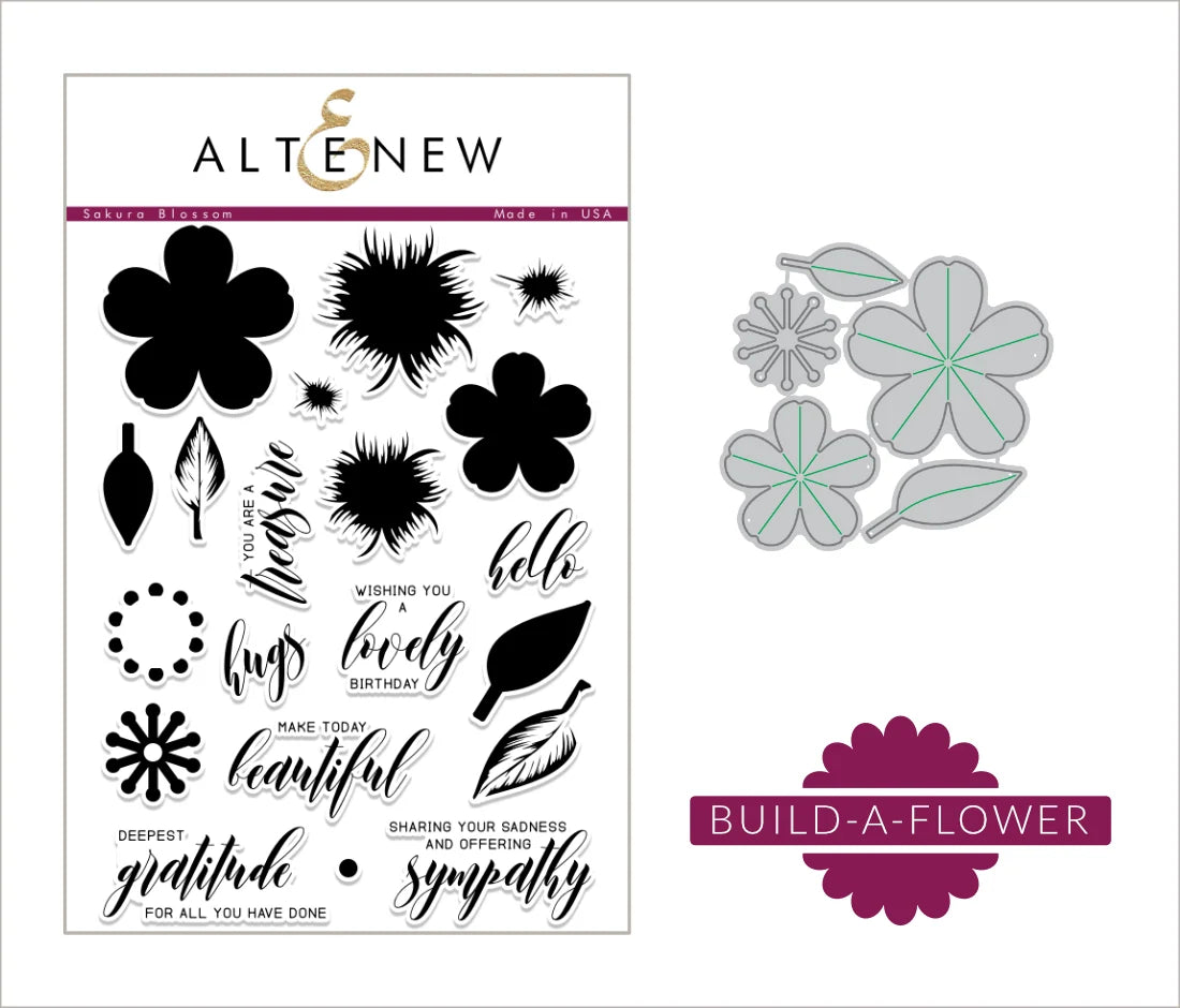 Altenew Build a Flower Sakura Blossom Stamps and Dies Set