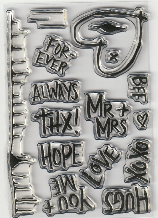 Love Wedding Words Stamp Set