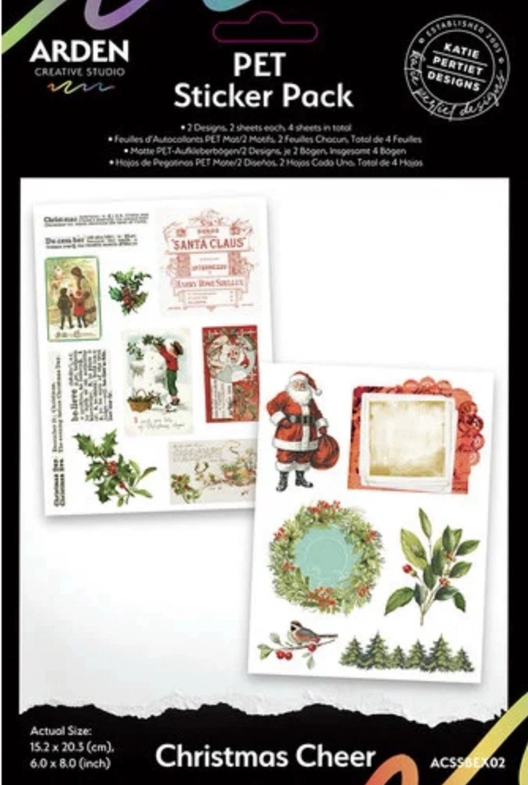 Arden Creative Studios Christmas Cheer PET Clear Stickers