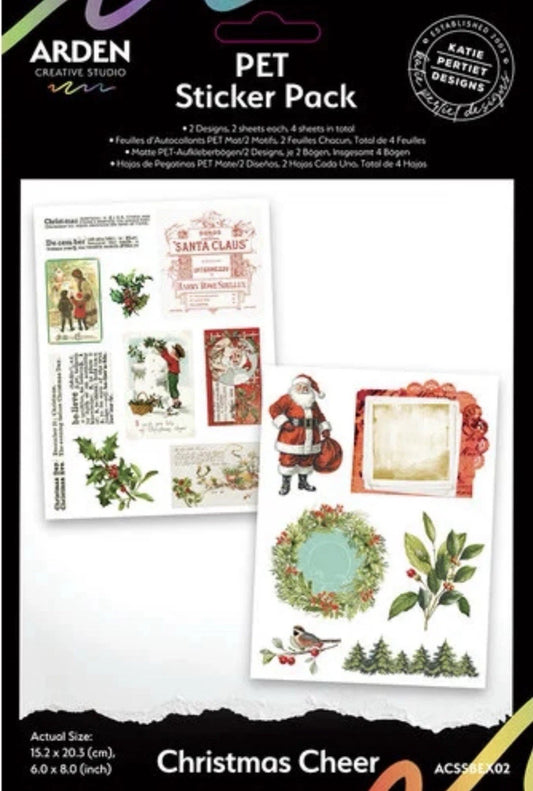Arden Creative Studios Christmas Cheer PET Clear Stickers