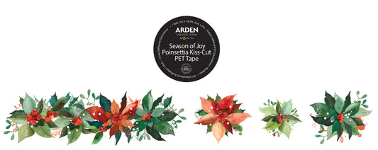 Arden Creative Studio Season of Joy Poinsettia Kiss Cut PET Tape