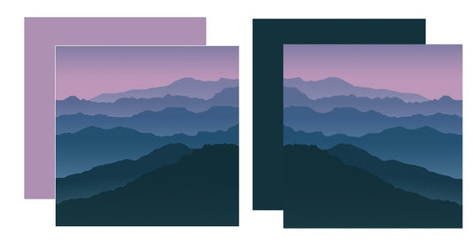 Atmospheric Mountains Scrapbook paper