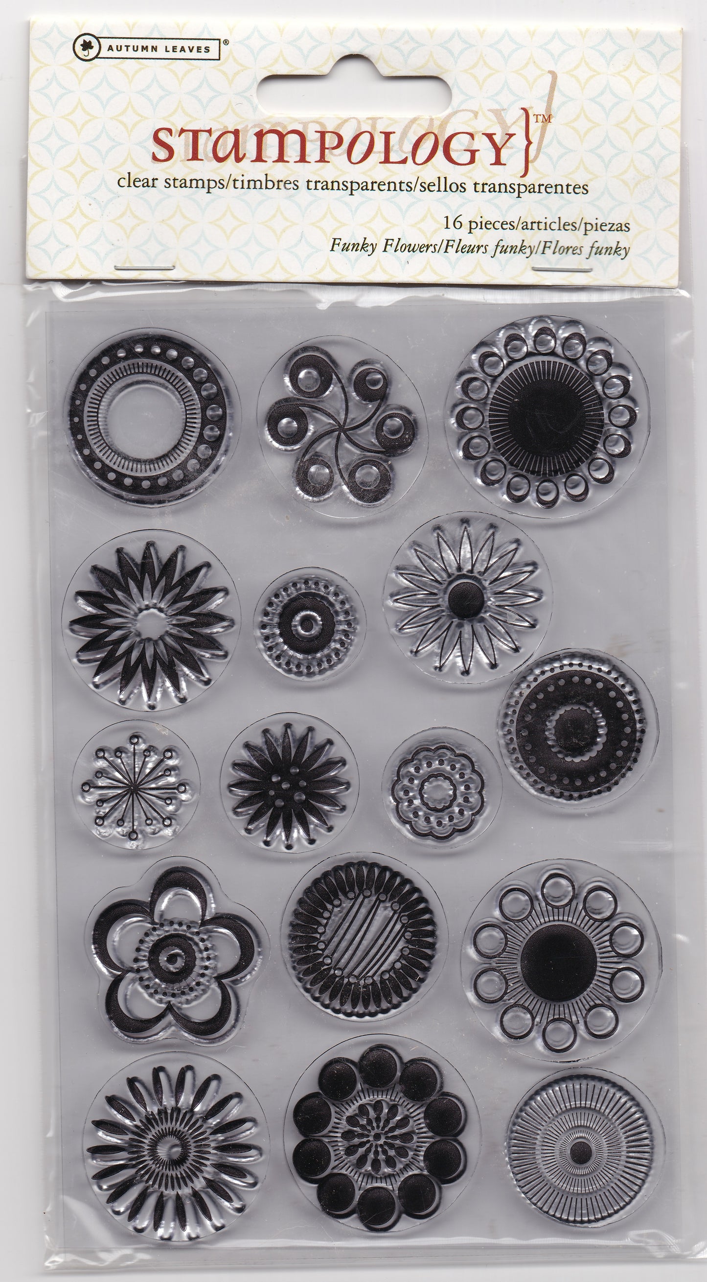 Autumn Leaves Funky Flowers Stamp Set