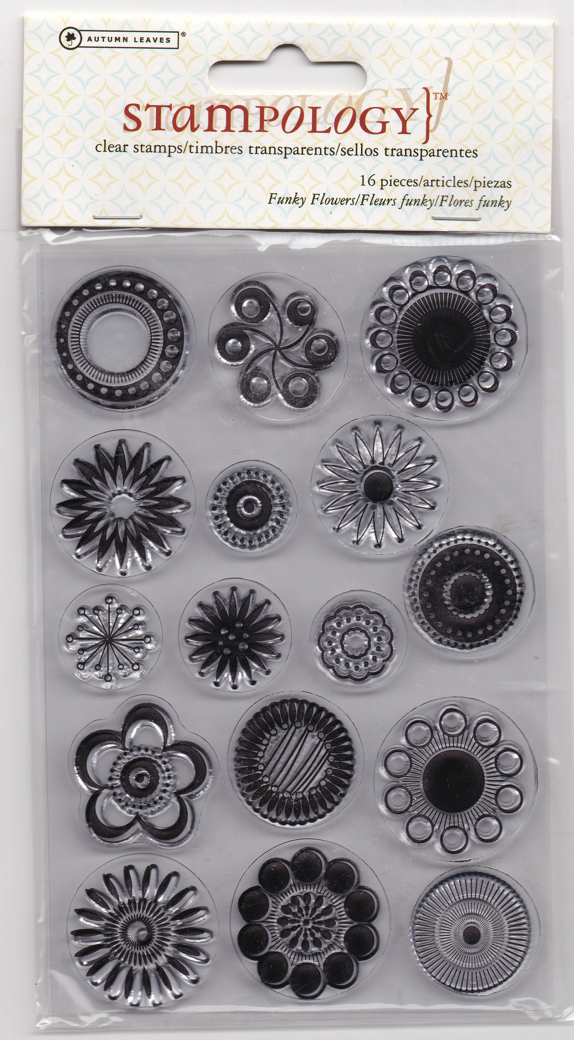 Autumn Leaves Funky Flowers Stamp Set