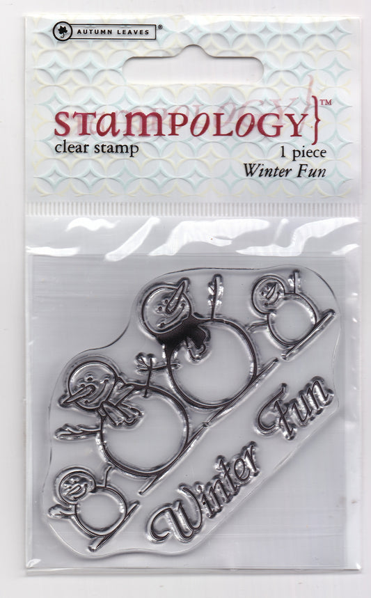 Autumn Leaves Stampology Winter Fun Snowman Stamp