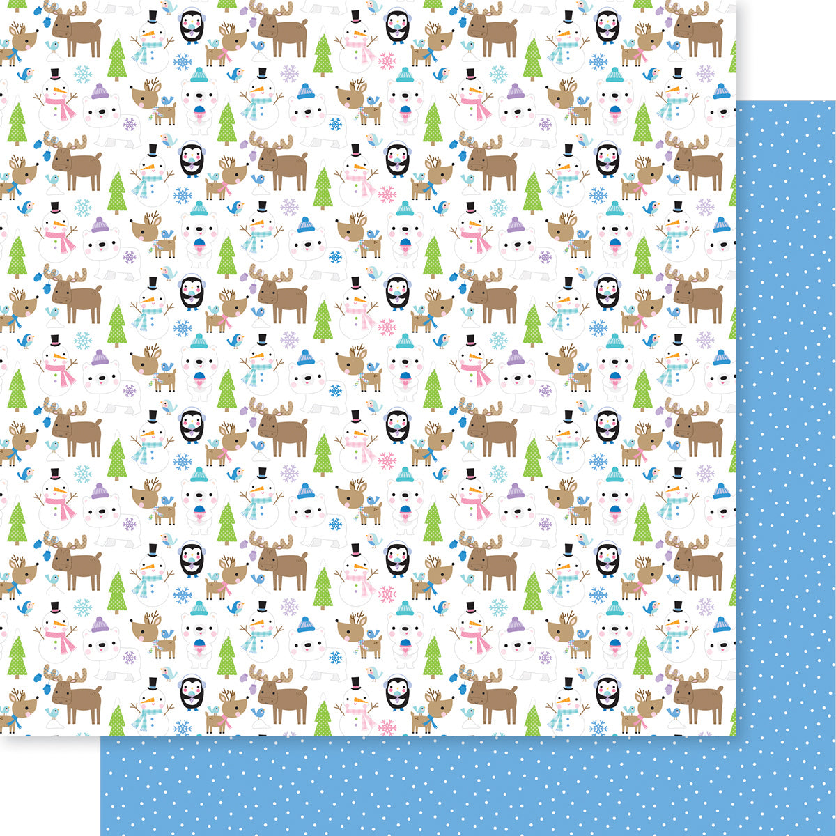 Bella Blvd Snowflake Season Polar Parade Scrapbook Paper