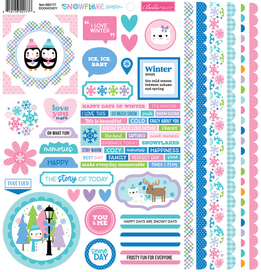 Bella Blvd Snowflake Season 12x12 Stickers
