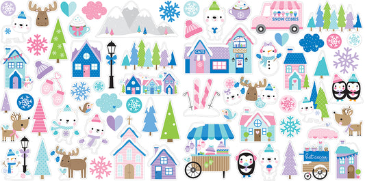Snowflake Season Ciao Chip Chipboard Stickers