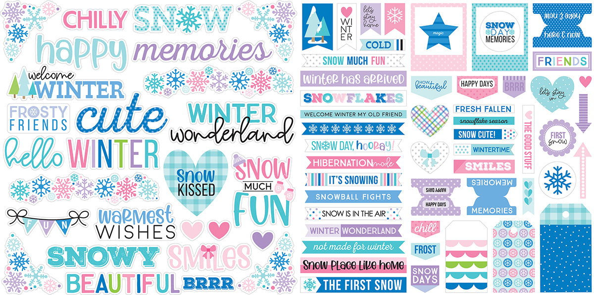 Bella Blvd Snowflake Season Ephemera words