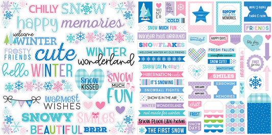 Bella Blvd Snowflake Season Ephemera words