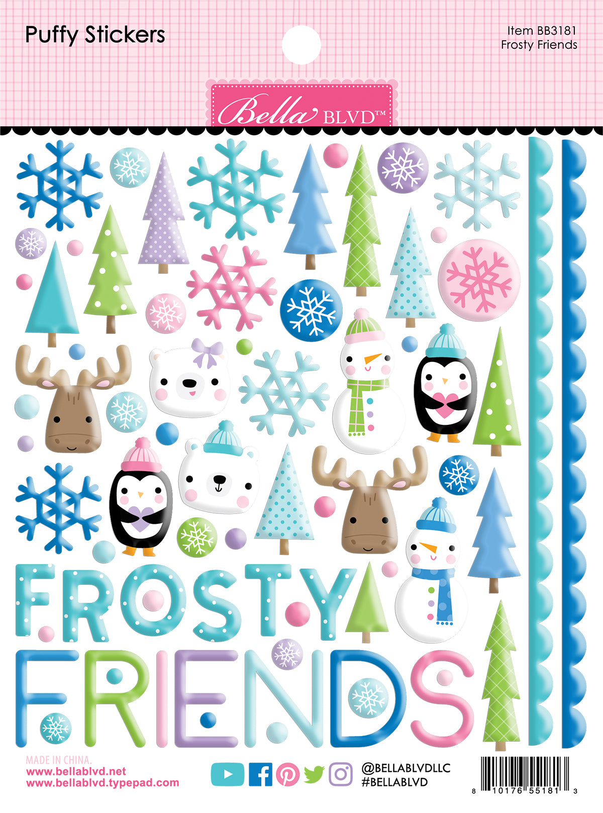 Bella Blvd Snowflake Season Puffy Stickers