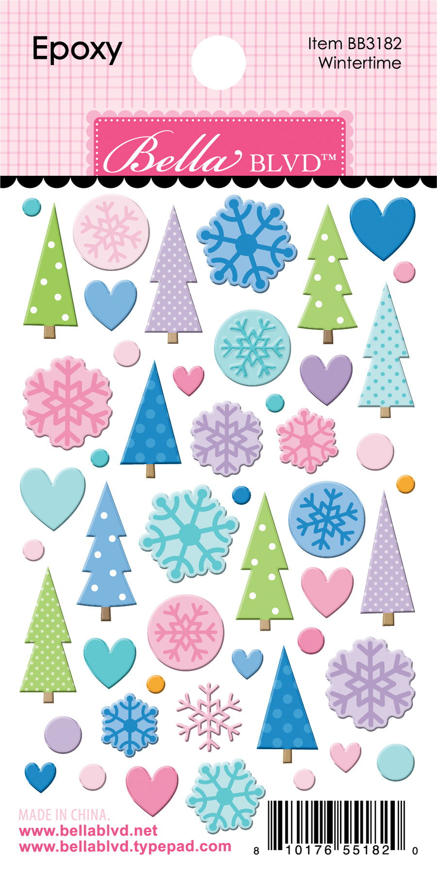 Wintertime Epoxy Snowflake Season Stickers