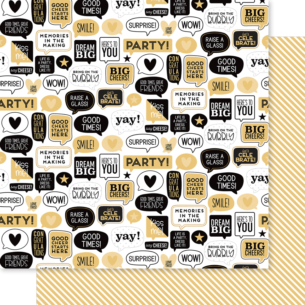 Tlk of the Party - Let's Celebrate Scrapbook Paper