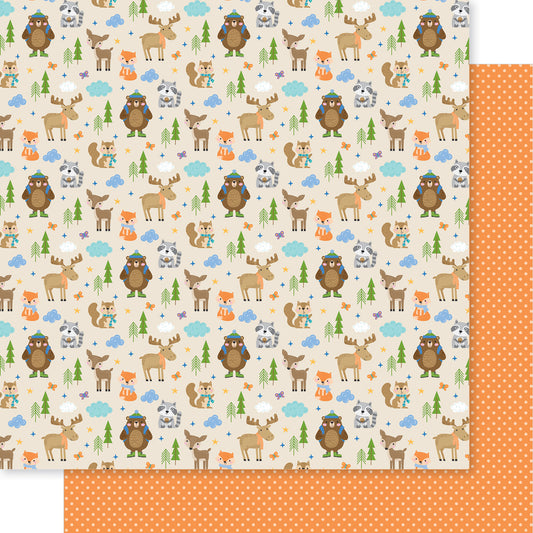 Doodlebug Adventure Awaits Forest Friends Scrapbook Paper