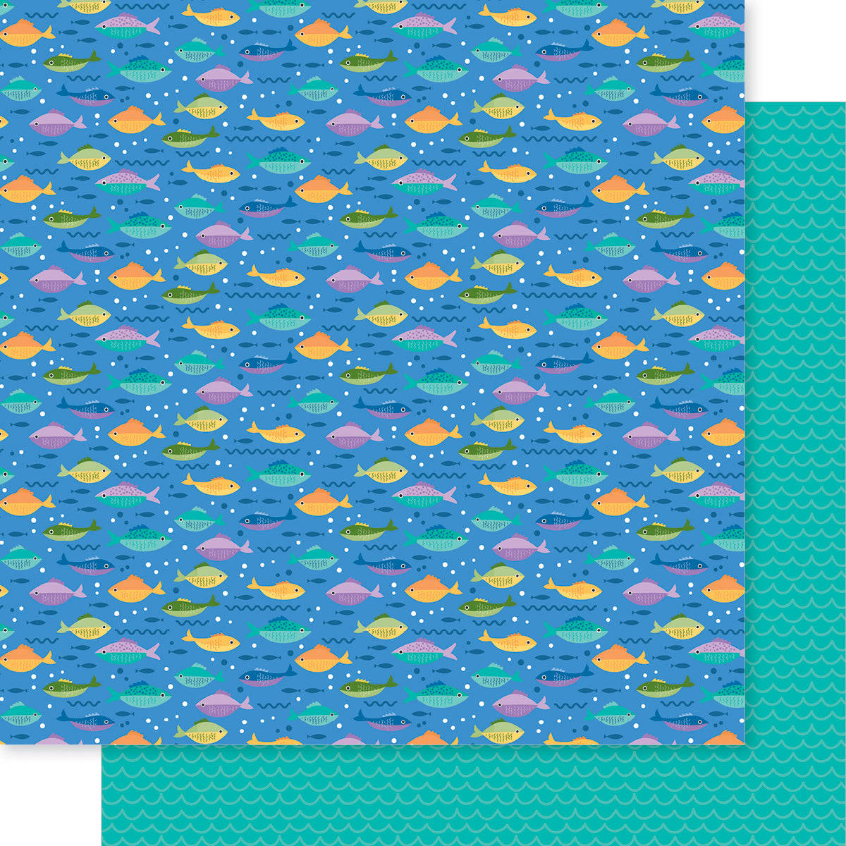 Bella Blvd Adventure Awaits Colorful Current Scrapbook Paper