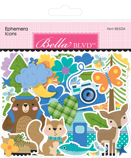 Adventure Awaits Words Ephemera Embellishments Set