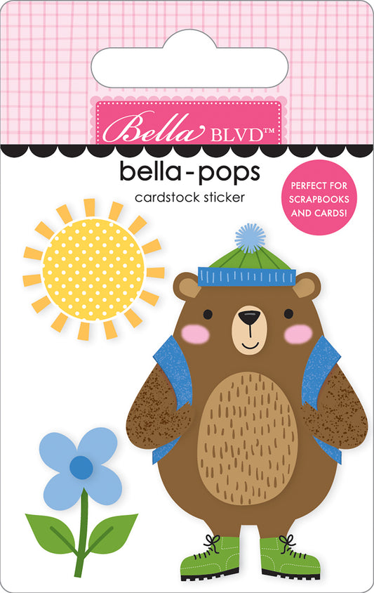 Doodlebug Adventure Awaits Trail Bear Doodle Pop 3d Stickers