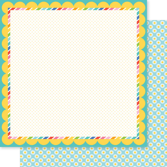 Dotted Delight Walking on Sunshine Scrapbook Paper by Bella Blvd