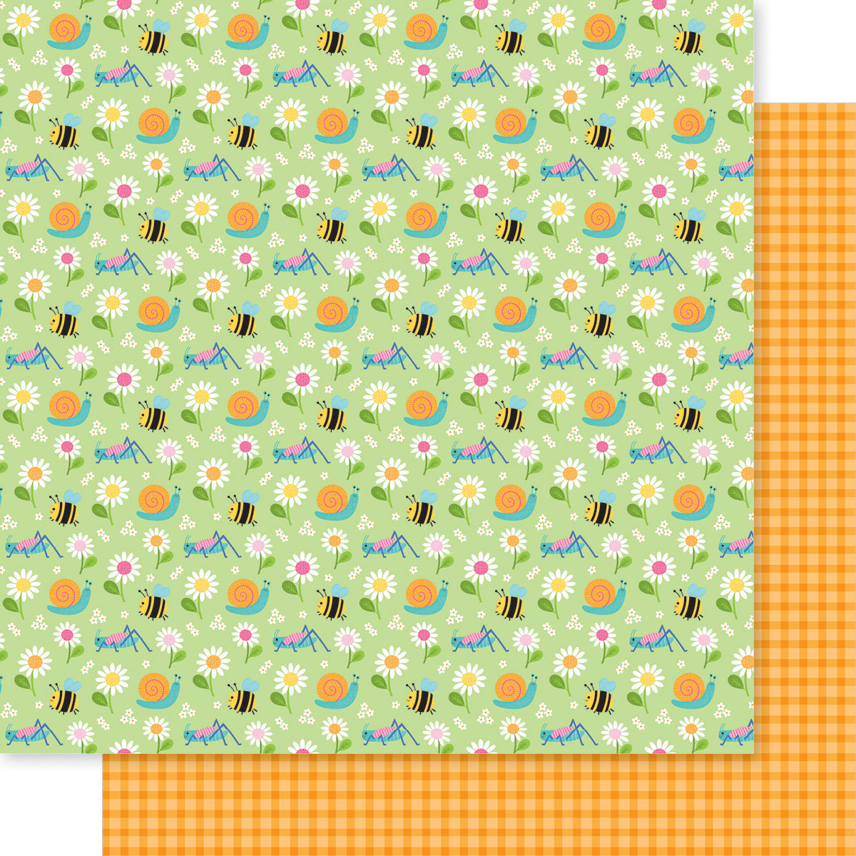 Bella Blvd Buzzin and Bloomin Walking on Sunshine Scrapbookin Paper