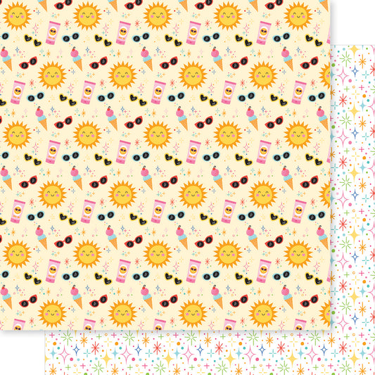 Bella Blvd Walking on Sunshine Golden Vibes Scrapbook Paper