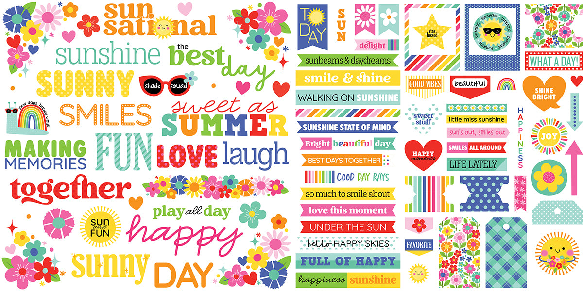 Bella Blvd Walking on Sunshine Ephemera Words