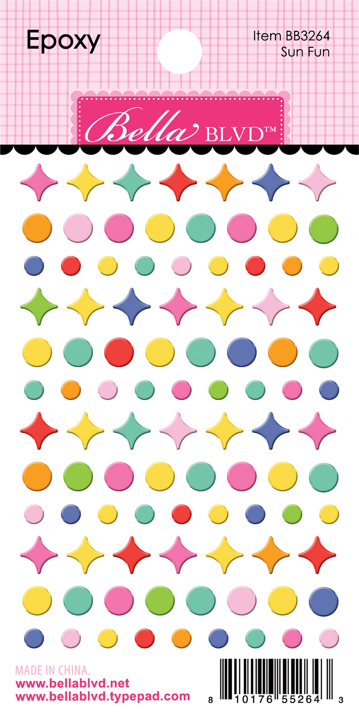 Sun Fun Epoxy Stickers by Bella Blvd