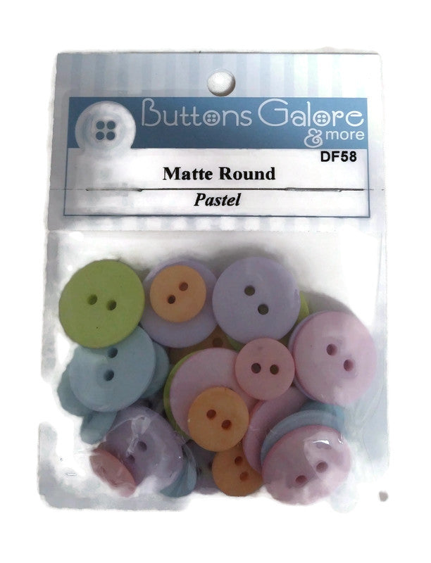 Mat Button Ripple Rounded Matte Finish Round Pastel Buttons - Assortment – Country Croppers