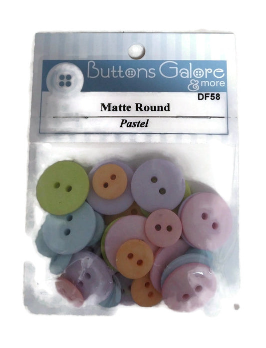 Matte Round Pastel Buttons