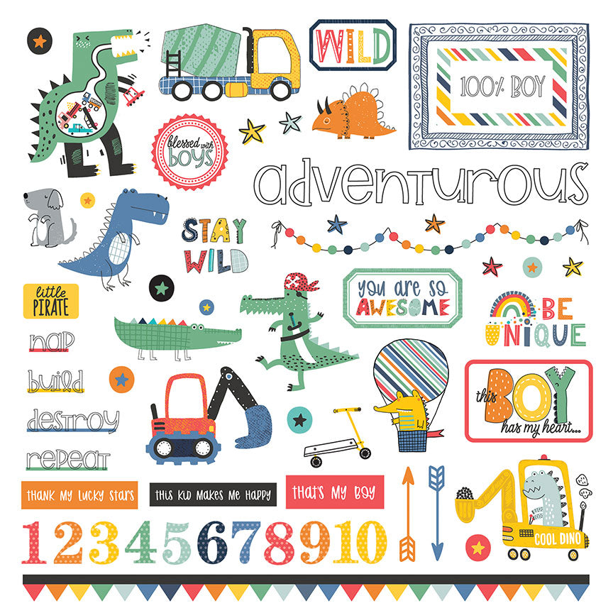 Little Boys Big Adventures Stickers