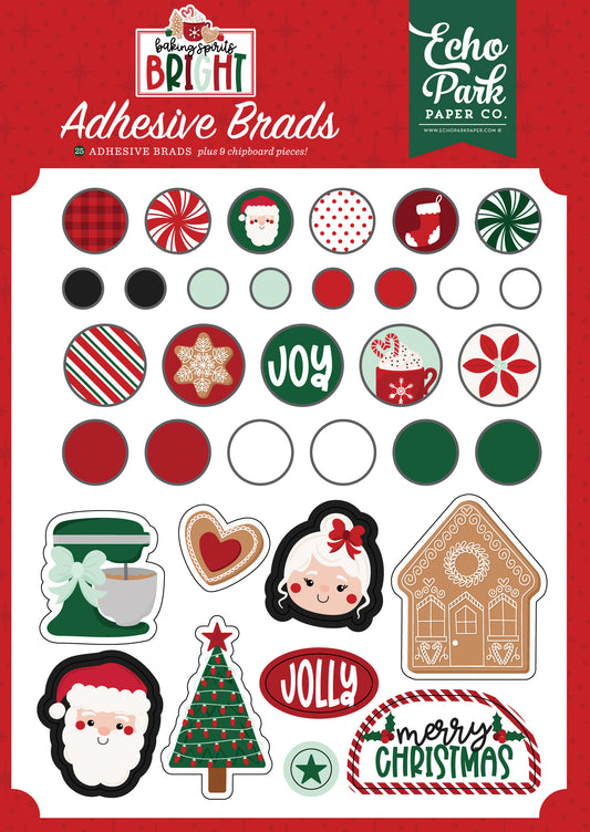 Baking Spirits Bright Adhesive Brads by Echo Park