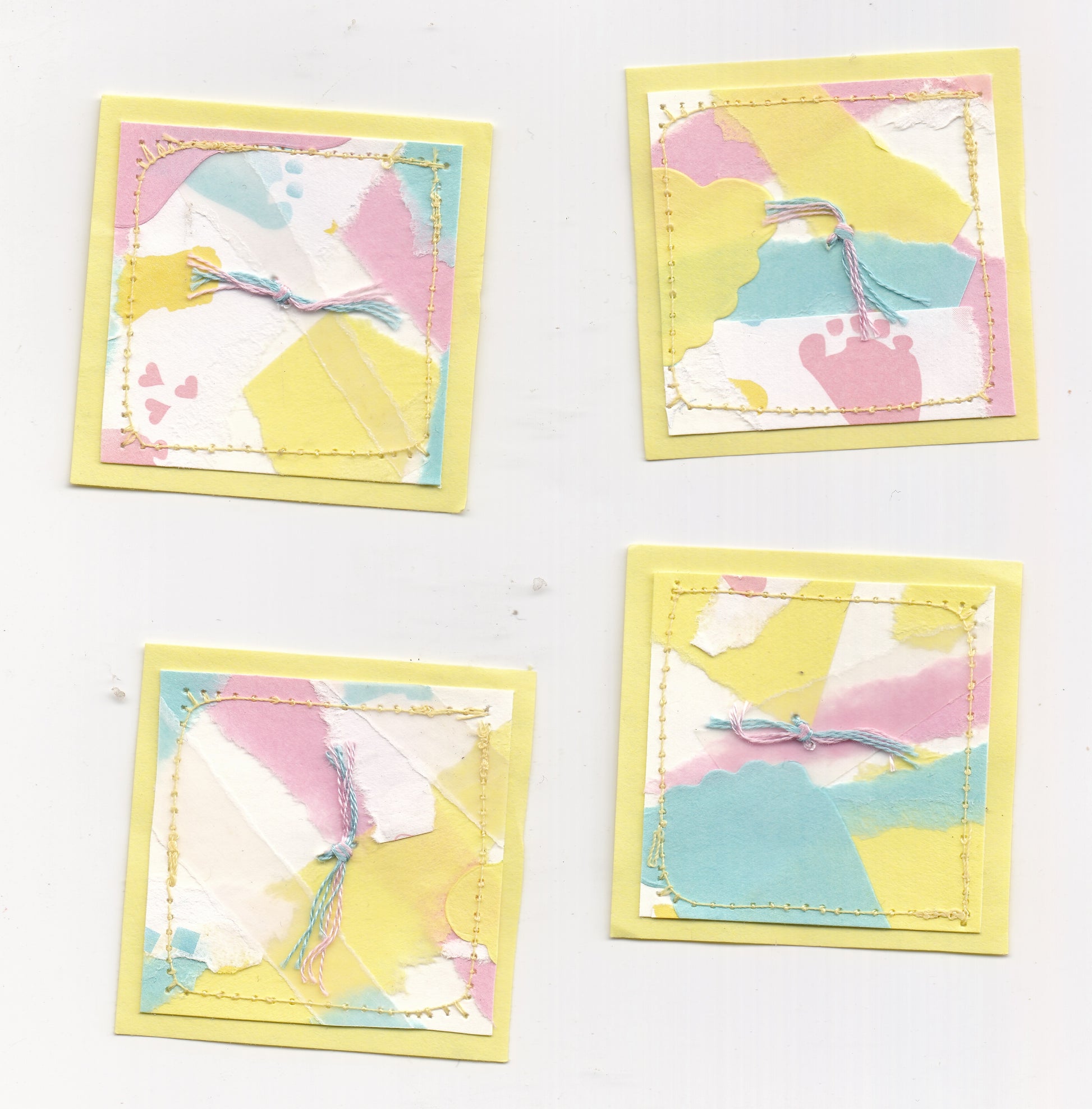 Yellow Baby Decorative Squares Accents