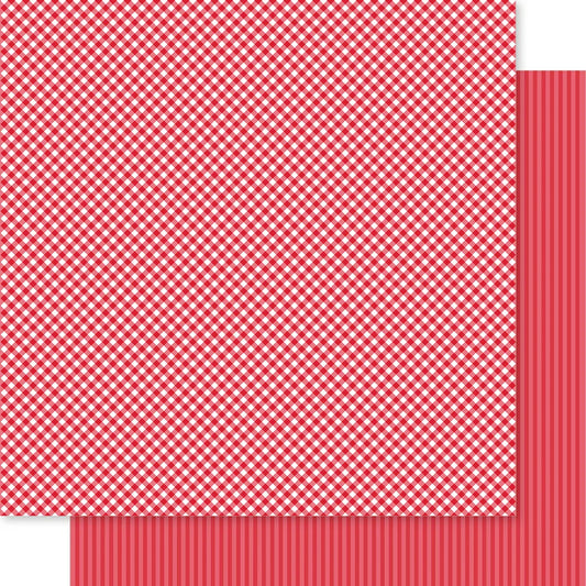 Bella Blvd Bella Besties Collection Gingham and Stripes McIntosh Red Paper