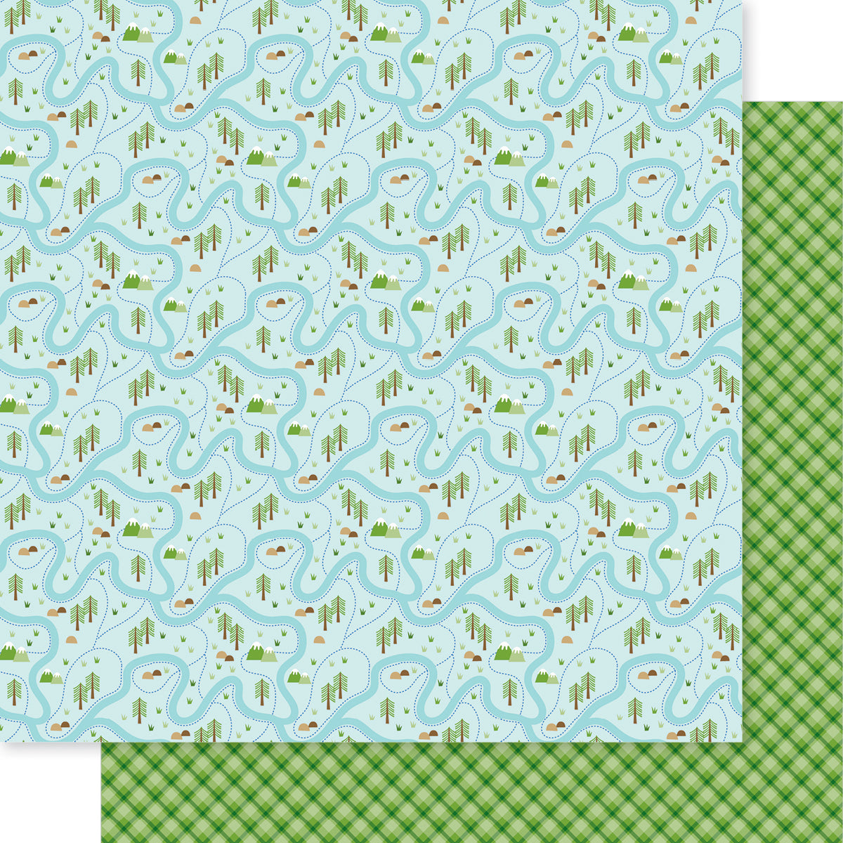 Bella Blvd Adventures Awaits River Valley Scrapbook Paper