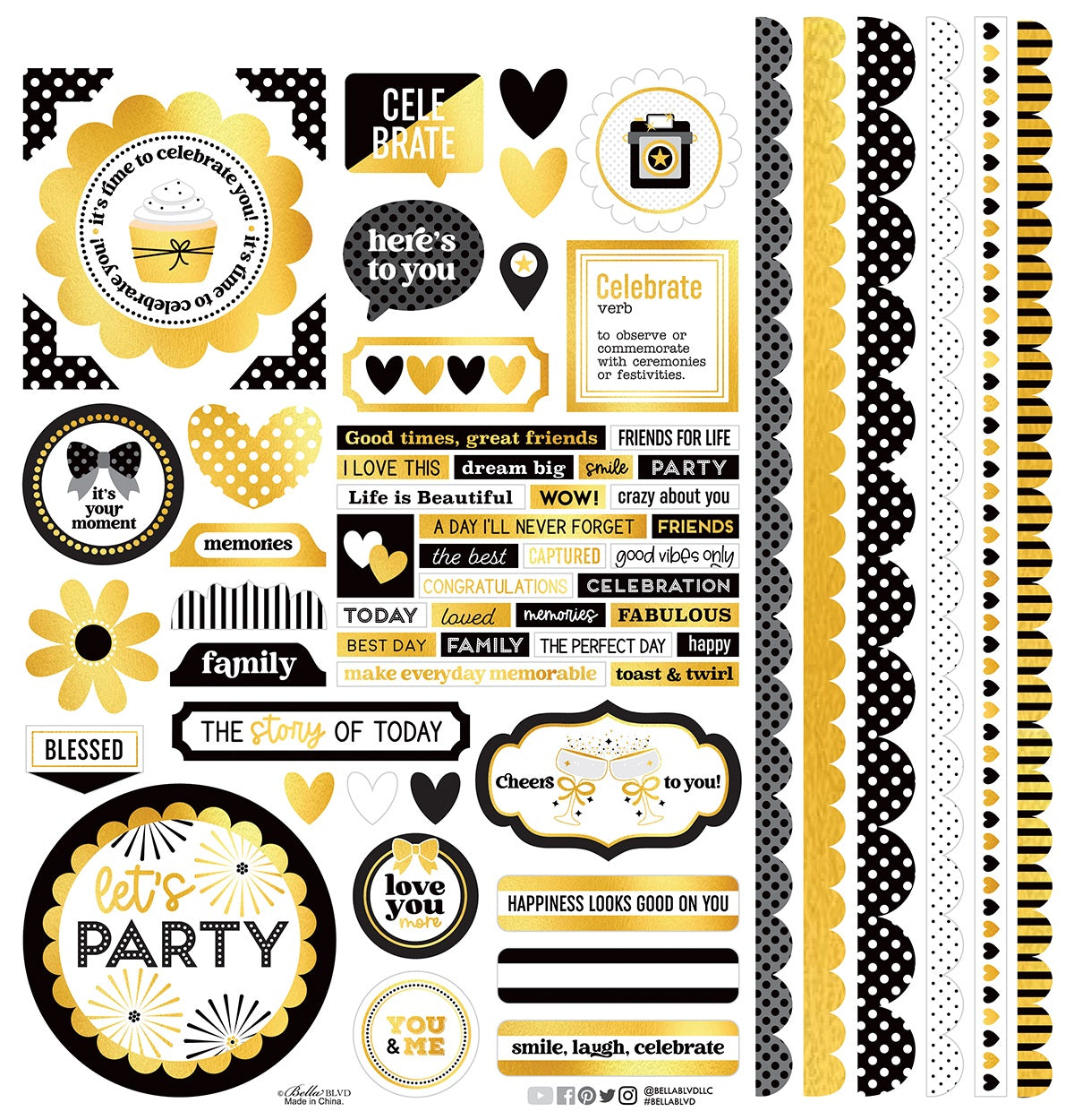 Bella Blvd Lets Celebrate Stickers