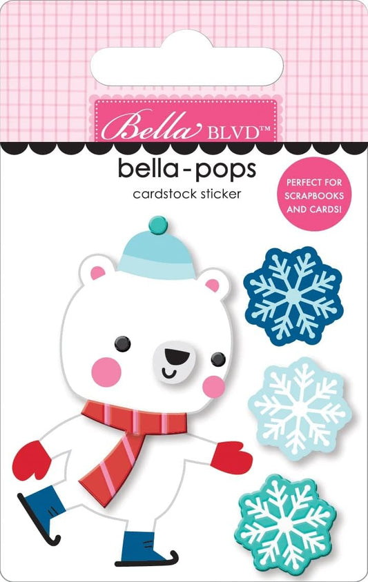 Bella Blvd Snowflake Season Skating Bear Bella Pop Stickers