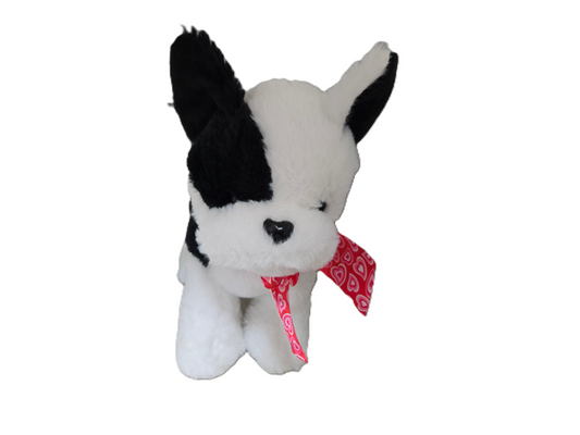 Black and White Plush Dog