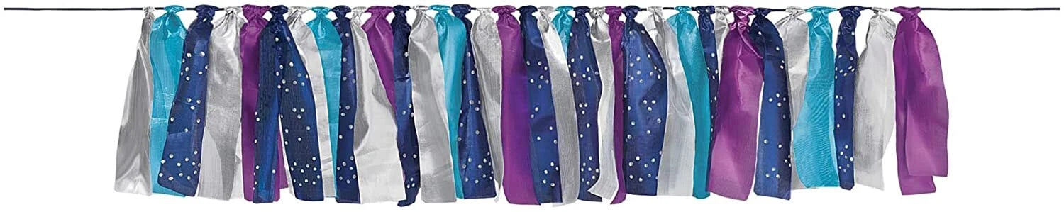 Blue Sparkle Tassle Garland Decor