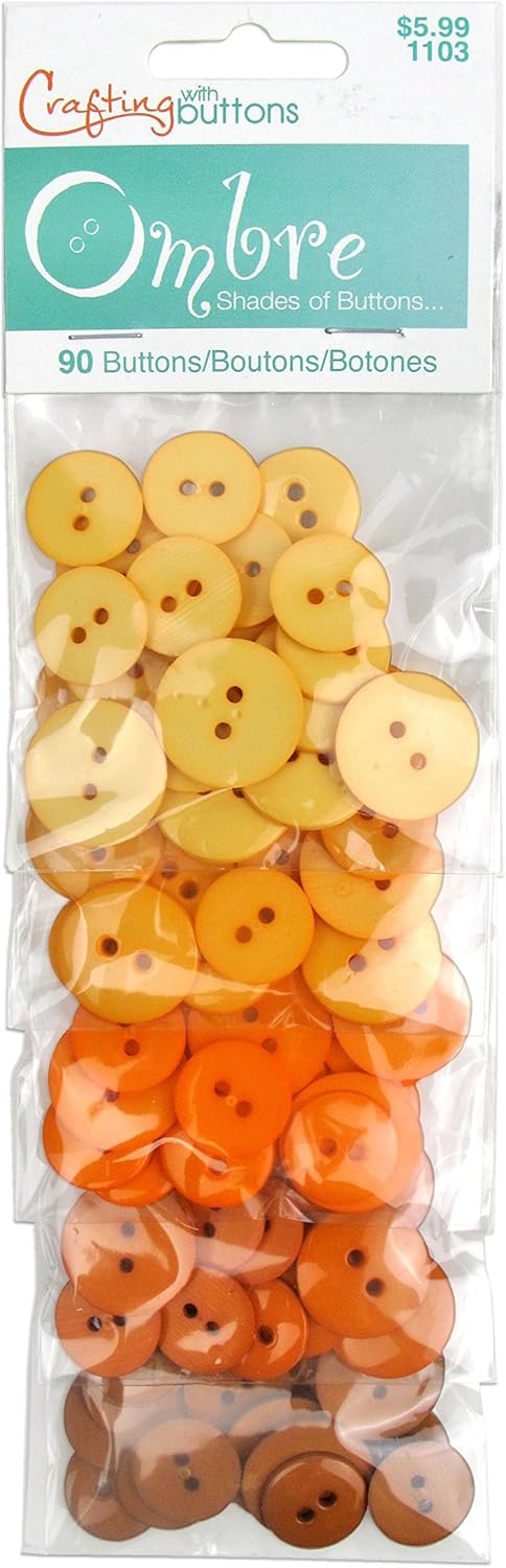 Orange Ombre Round Buttons