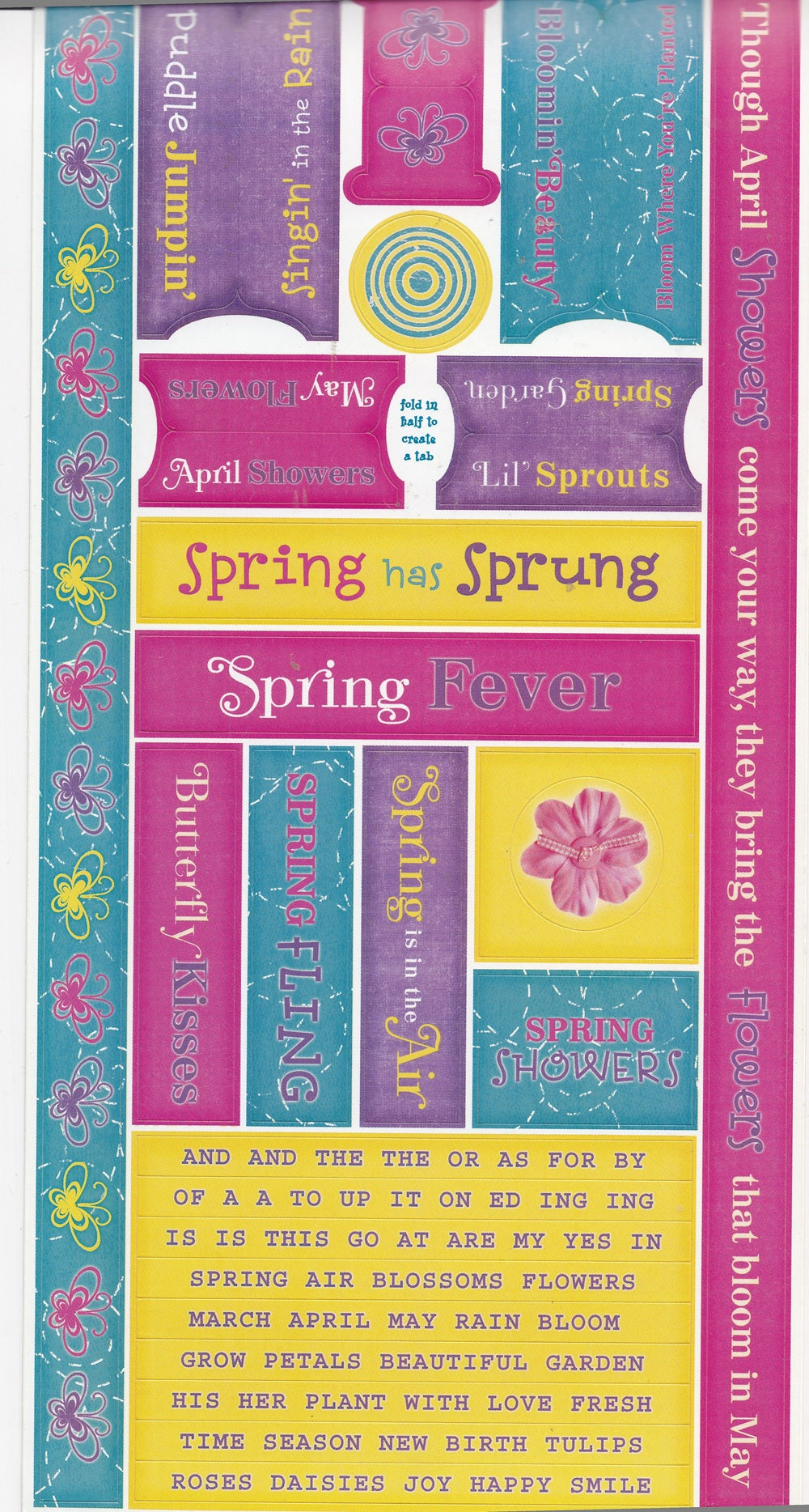 Bo Bunny Spring Fever Stickers