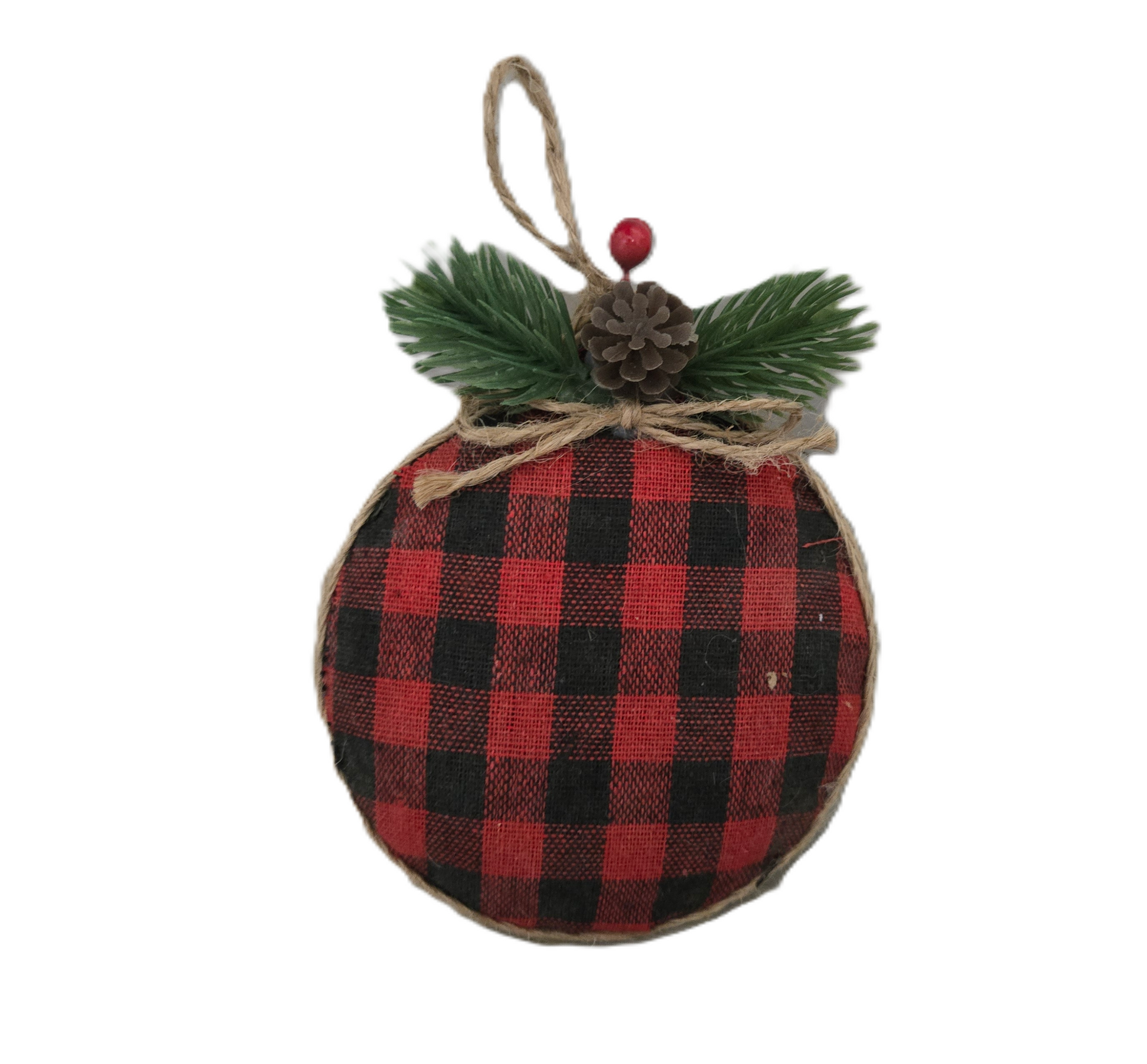 Buffalo Plaid Woodland Ornament