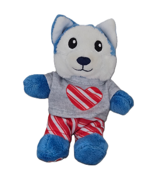 Build a Bear Mini Plush Blue Husky Dog