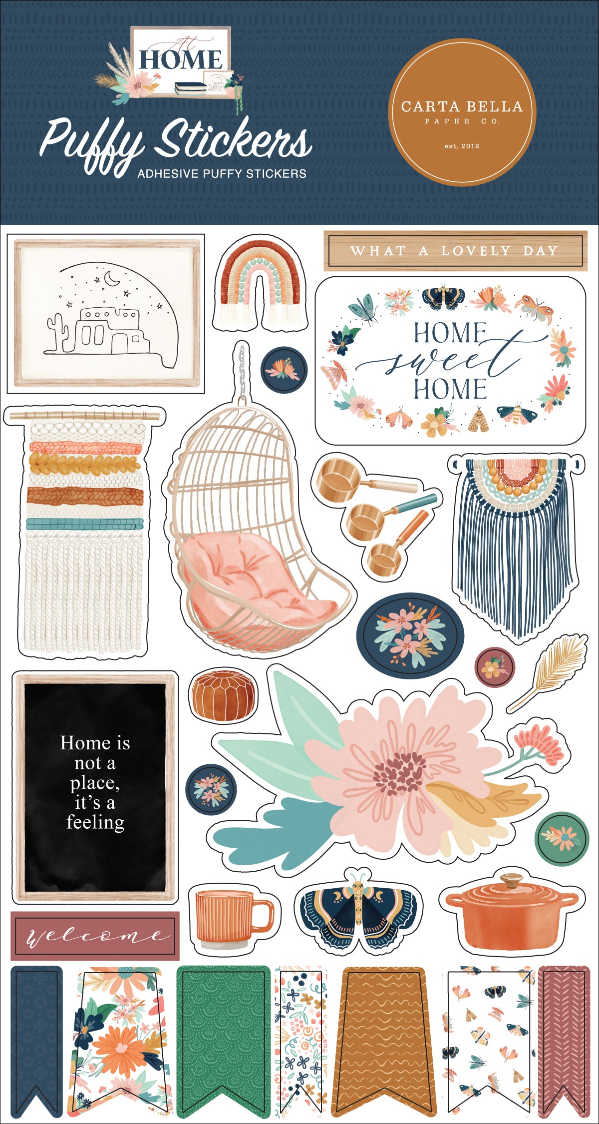 At Home Puffy Stickers by Echo Park