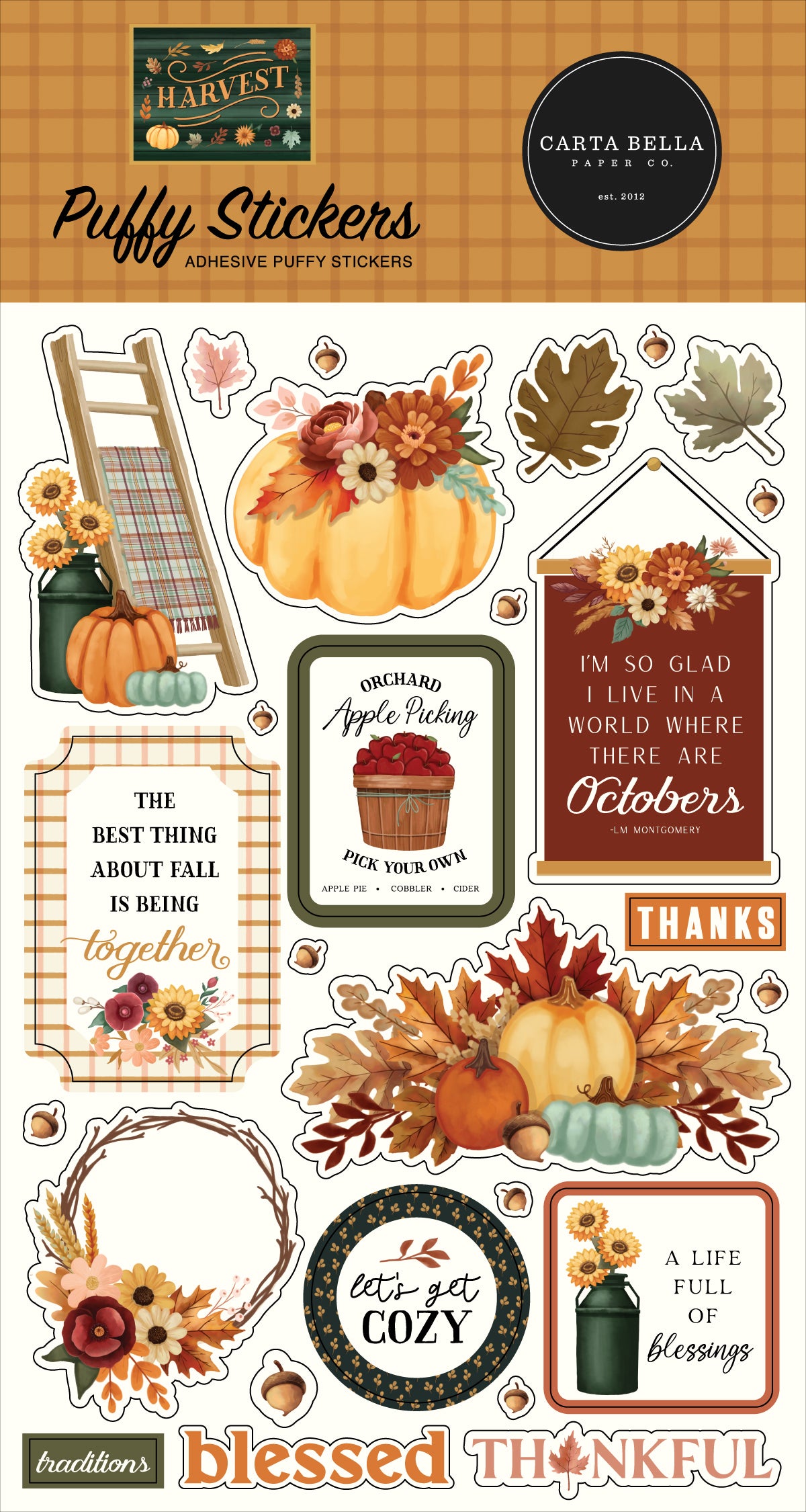 Echo Park Harvest Puffy Stickers
