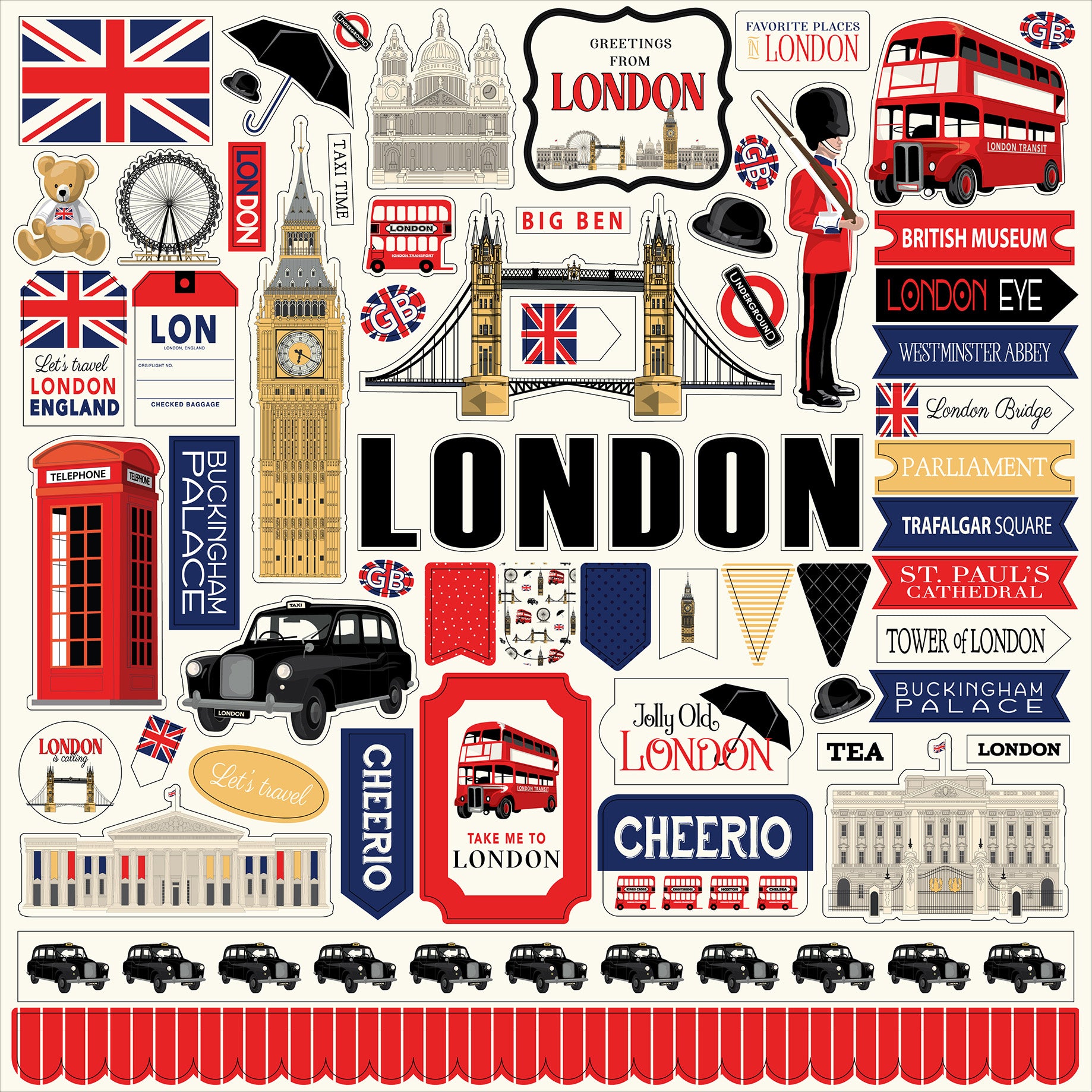 Carta Bella London Stickers
