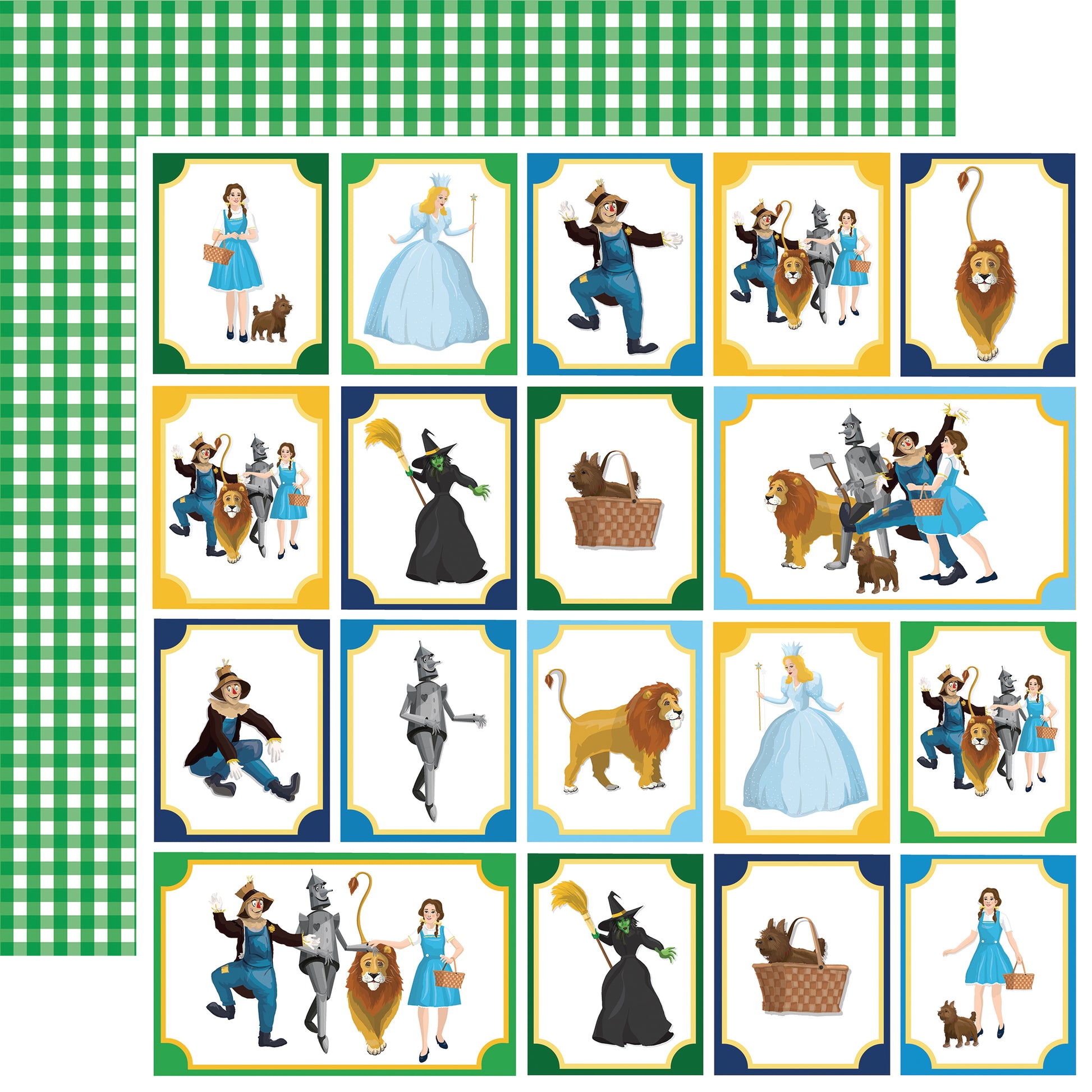 Echo Park Wizard of oz Cast of Characters Scrapbook Paper