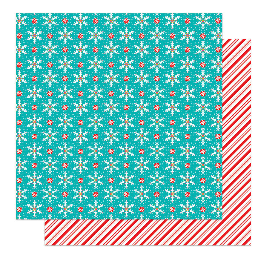 Let it Snow - Tulla & Norbert Gnome Christmas Party 12x12 Scrapbook Paper