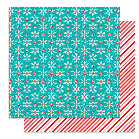 Let it Snow - Tulla & Norbert Gnome Christmas Party 12x12 Scrapbook Paper