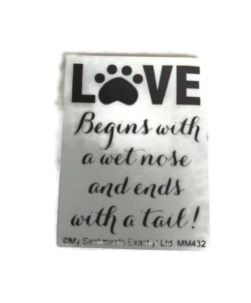 Love Begins with a Wet Nose Stamp